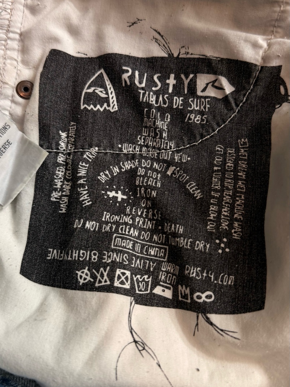 Rusty Distressed Light Blue Jean Shorts - Picture 8 of 16